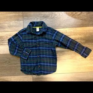 Forest green/blue flannel shirt